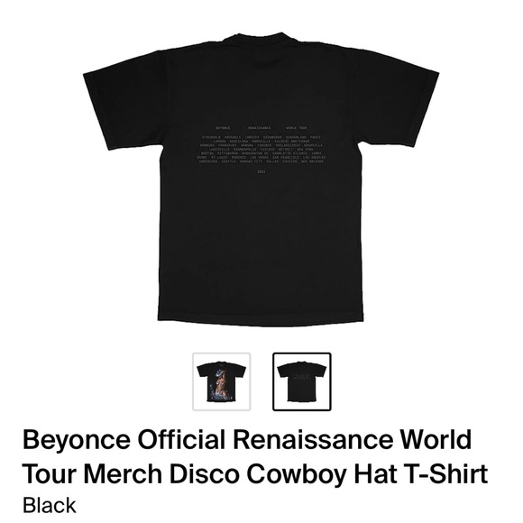 Large Oversized Beyonce Renaissance Tour T-Shirt - Picture 3 of 8